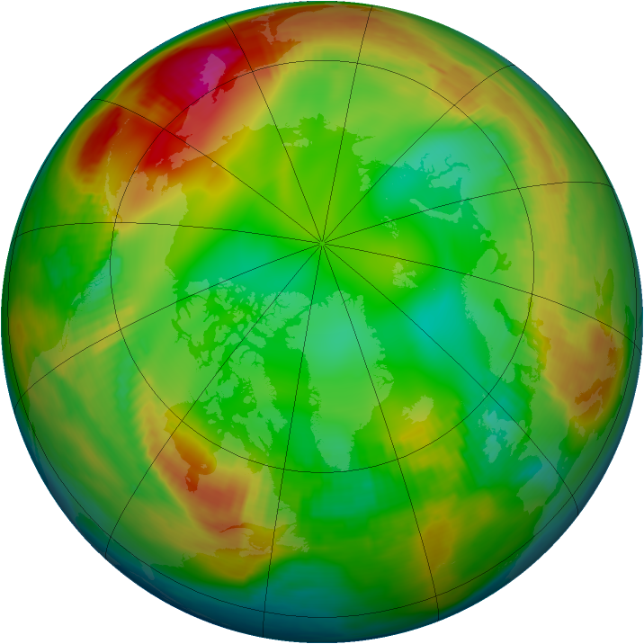 Arctic ozone map for 15 January 1979